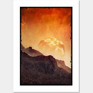 Mountains on Mars - Imaginary Martian Landscape Posters and Art